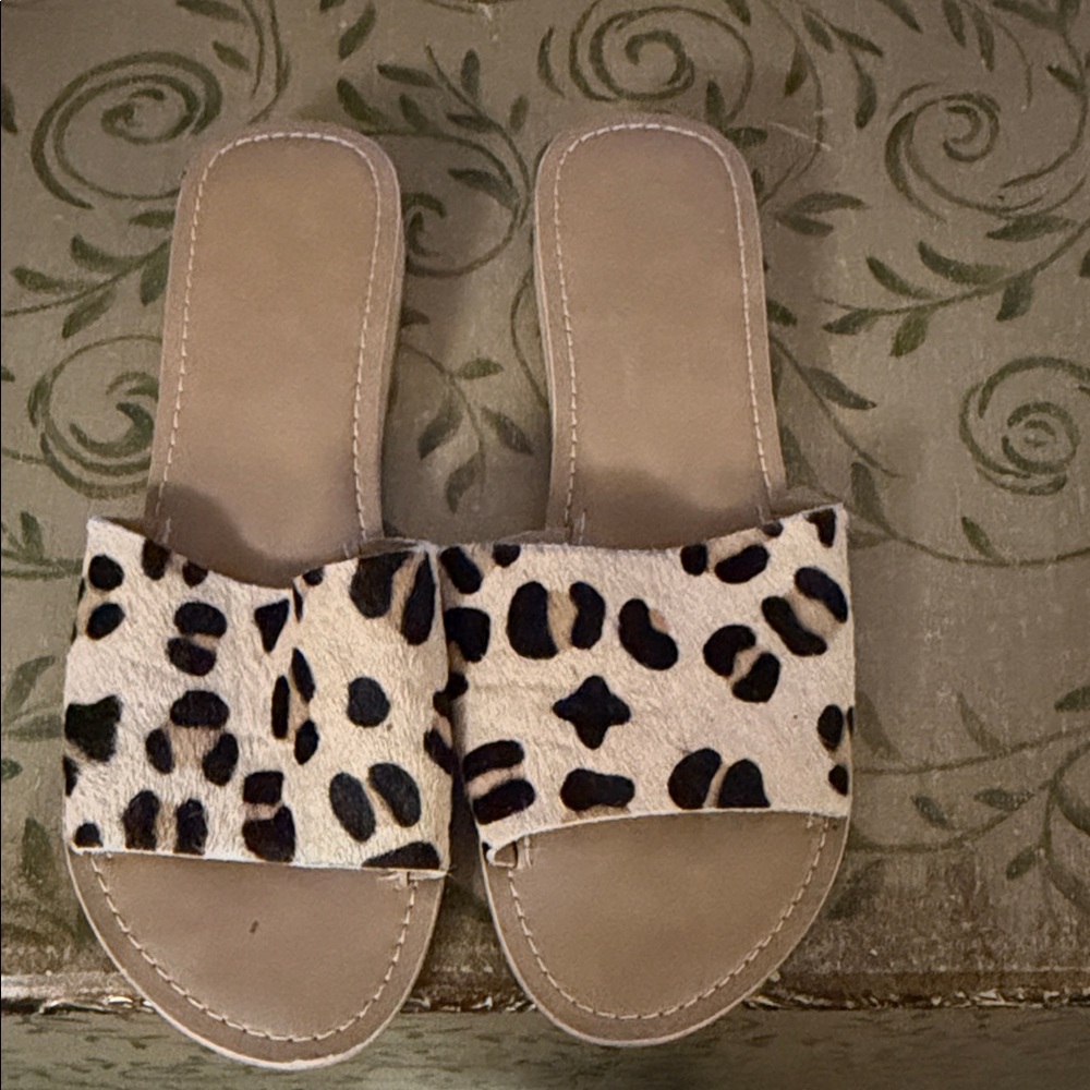 Coconuts by Matisse Leopard Print Slide Sandals - Picture 3 of 4
